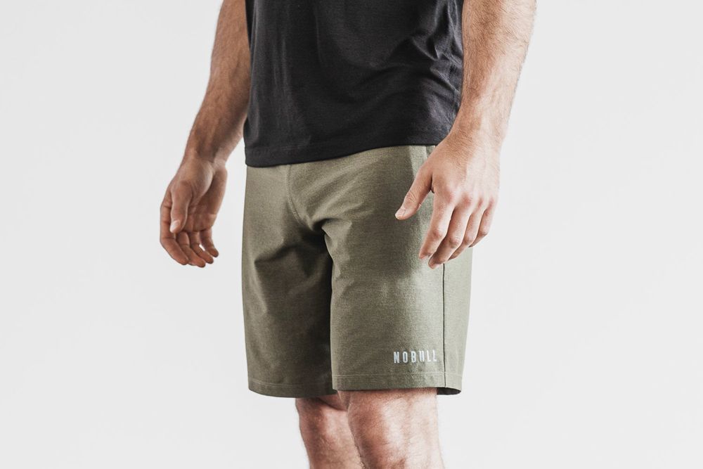 Shorts NOBULL Homme Vert - NOBULL Stretch Woven 9",France (3906-TCSHK)